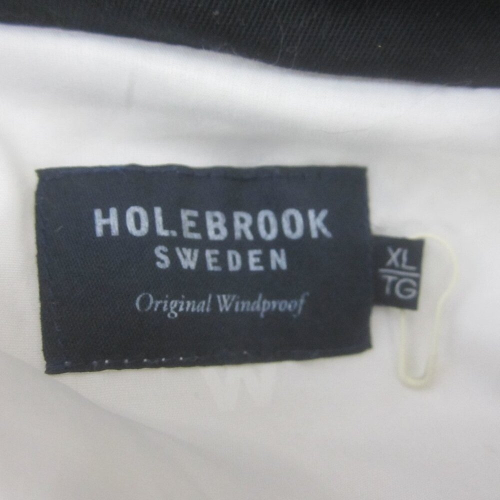 Holebrook Sweden Men XL Red White Blue Organic Cotton Zip Sweater Nantucket RISK - Picture 4 of 12